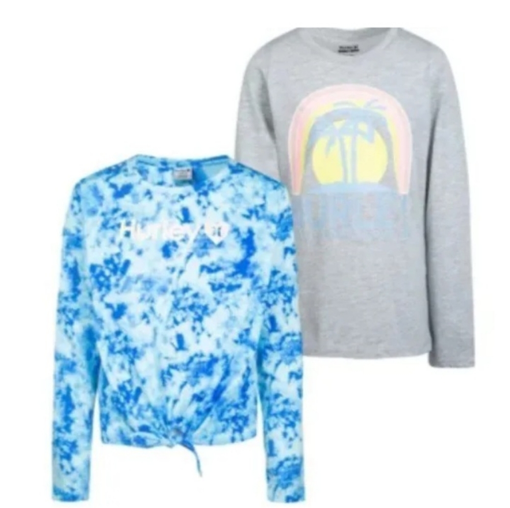 Hurley 2pk Girl's long sleeve shirt Size 14/16